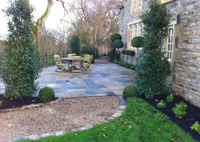 Patio, path and planting